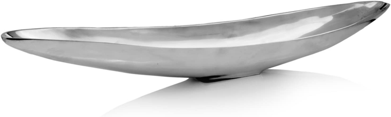 Modern Day Accents Barco Long Boat Tray, Silver (8453)