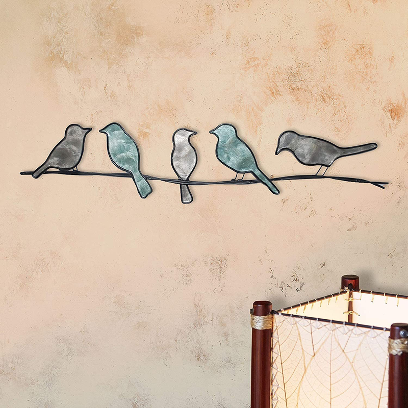 Eangee Home Design Birds On A Wire Sea Blue 29 Inches Length x 1 Inch Width x 6 Inches Height (m7005 sb) Home & Garden > Decor > Artwork > Sculptures & Statues Eangee Home Design Green  