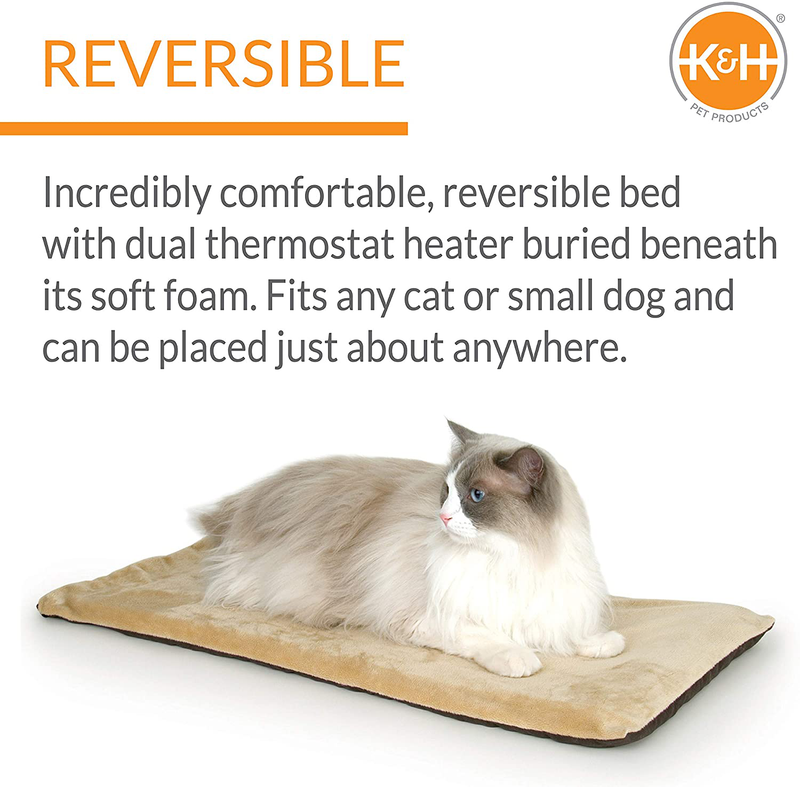 K&H Pet Products Heated Thermo-Kitty Mat Reversible Cat Bed Animals & Pet Supplies > Pet Supplies > Dog Supplies > Dog Beds Central Garden & Pet   