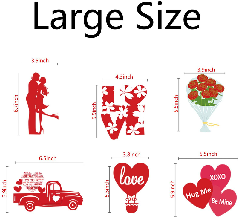 SINTIA 78 PCS 8 Sheets Valentine’S Day Window Clings Stickers Decal, Large Valentines Hearts Accessories Birthday Party Wedding, Anniversary Decorations Supplies Home & Garden > Decor > Seasonal & Holiday Decorations OEAGO   