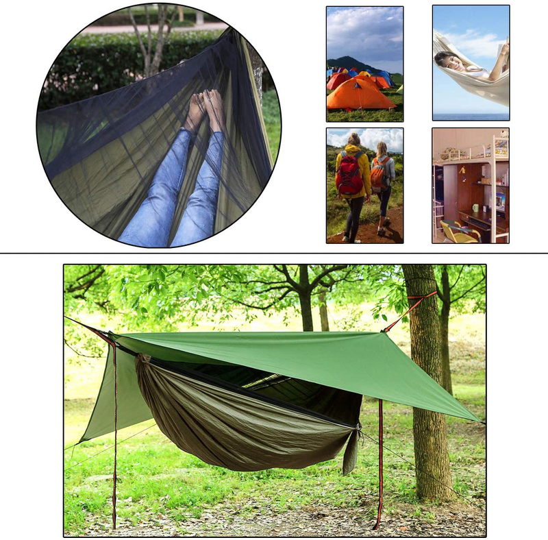 Portable Camping Hammock Set, Single Double Hammock, Insect net, Shade Tent, high-Strength Parachute Cloth Hammock Home & Garden > Lawn & Garden > Outdoor Living > Hammocks YCD   