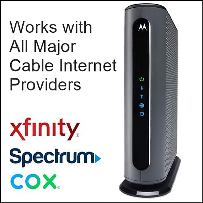 Motorola MB8600 DOCSIS 3.1 Cable Modem, 6 Gbps Max Speed. Approved for Comcast Xfinity Gigabit, Cox Gigablast, and More, Black Electronics > Networking > Modems MTRLC LLC   