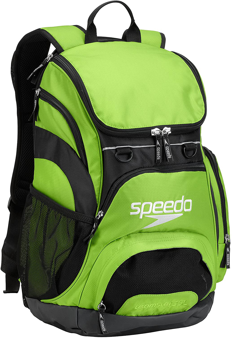 Speedo Large Teamster Backpack 35-Liter, Bright Marigold/Black, One Size Sporting Goods > Outdoor Recreation > Boating & Water Sports > Swimming Speedo Jasmine Green/Black One Size 