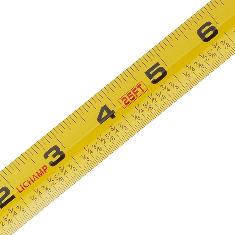 LICHAMP Tape Measure 25 ft, 6 Pack Bulk Easy Read Measuring Tape Retractable with Fractions 1/8, Measurement Tape 25-Foot by 1-Inch Hardware > Tools > Measuring Tools & Sensors Lichamp   
