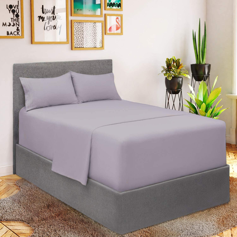 Mellanni California King Sheets - Hotel Luxury 1800 Bedding Sheets & Pillowcases - Extra Soft Cooling Bed Sheets - Deep Pocket up to 16" - Wrinkle, Fade, Stain Resistant - 4 PC (Cal King, Persimmon) Home & Garden > Linens & Bedding > Bedding Mellanni Lavender EXTRA DEEP pocket - Twin XL size 