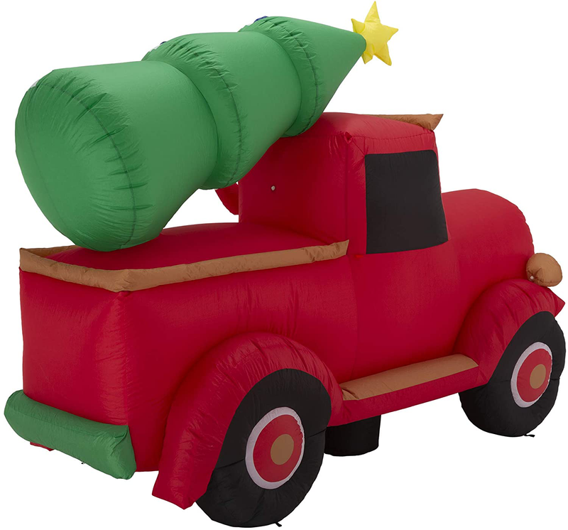 eUty Christmas Inflatable Decoration 7 Feet Santa on Red Truck Built-in Lights Outdoor & Indoor Holiday Yard Decor Blow Up Festival Decor Home & Garden > Decor > Seasonal & Holiday Decorations& Garden > Decor > Seasonal & Holiday Decorations eUty   
