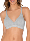 Fruit of the Loom Women's Wirefree Cotton Bralette, 2-Pack Apparel & Accessories > Clothing > Underwear & Socks > Bras Fruit of the Loom Heather Grey/White 34B 
