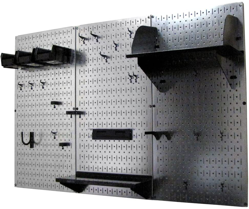 Pegboard Organizer Wall Control 4 ft. Metal Pegboard Standard Tool Storage Kit with Galvanized Toolboard and Black Accessories Hardware > Hardware Accessories > Tool Storage & Organization Wall Control   