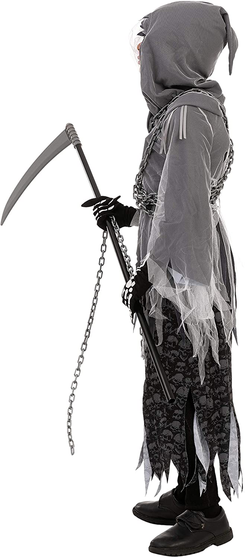 Soul Taker Child Reaper Costume with Glowing Eyes for Halloween Trick-or-Treating Apparel & Accessories > Costumes & Accessories > Costumes Spooktacular Creations   