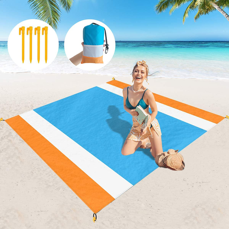 Meiliweser Sandproof Beach Blanket - 83" X79" Oversized Large Beach Mat for 8 Adults, Sand Free & Waterproof Portable Outdoor Rest Picnic Blanket for Camping, Travel Home & Garden > Lawn & Garden > Outdoor Living > Outdoor Blankets > Picnic Blankets Meiliweser Default Title  