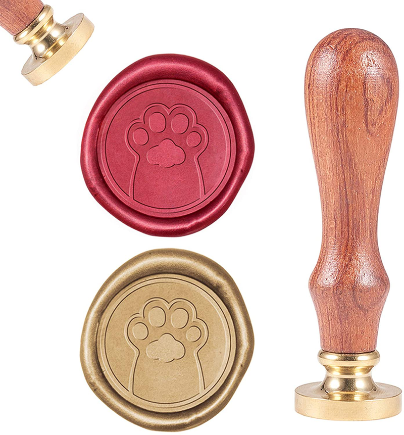 CRASPIRE Wax Seal Stamp Lion Head Sealing Wax Stamps Retro Wood Stamp Wax Seal 25mm Removable Brass Seal Wood Handle for Envelopes Invitations Wedding Embellishment Bottle Decoration Gift Packing Home & Garden > Decor > Seasonal & Holiday Decorations& Garden > Decor > Seasonal & Holiday Decorations CRASPIRE Dog Paw  