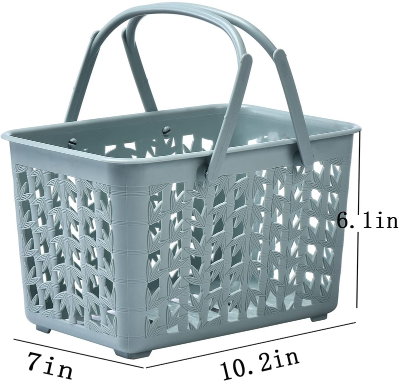 NINU Portable Shower Caddy Basket Tote , Plastic Cleaning Supply Caddy Bathroom Organizer with Handles for College Dorm Room Essentials, Garden, Pool, Camp, Gym, Beach (Blue) Sporting Goods > Outdoor Recreation > Camping & Hiking > Portable Toilets & Showers NINU Direct   