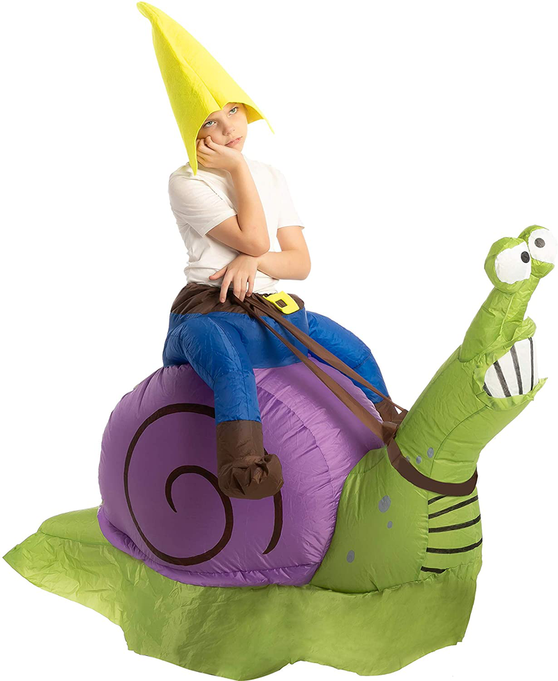 Spooktacular Creations Inflatable Halloween Costume Gnome Ride A Snail Ride On Inflatable Costume - Child Unisex Apparel & Accessories > Costumes & Accessories > Costumes Spooktacular Creations   