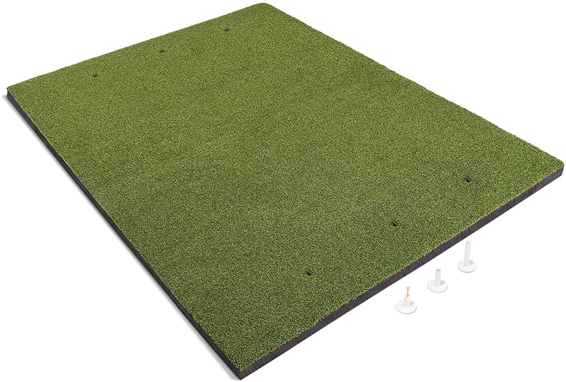 GoSports Golf Hitting Mats - Artificial Turf Mat for Indoor/Outdoor Practice, Choose Your Size - Includes 3 Rubber Tees