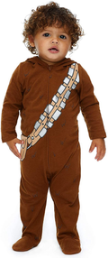 STAR WARS Baby Boys Costume Zip-Up Footies with Hood