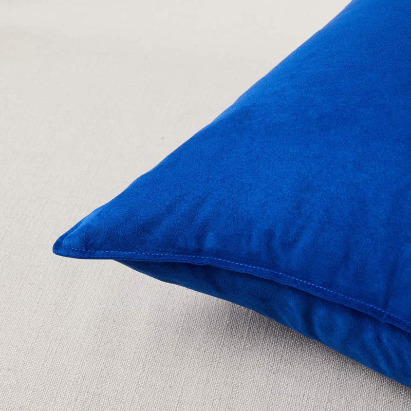 Fancy Homi 2 Packs Premium Faux Suede Decorative Throw Pillow Covers, Super Soft Square Pillow Case,Solid Cushion Cover for Couch/Sofa/Bedroom (20"X 20",Set of 2, Royal Blue) Home & Garden > Decor > Chair & Sofa Cushions Fancy Homi   