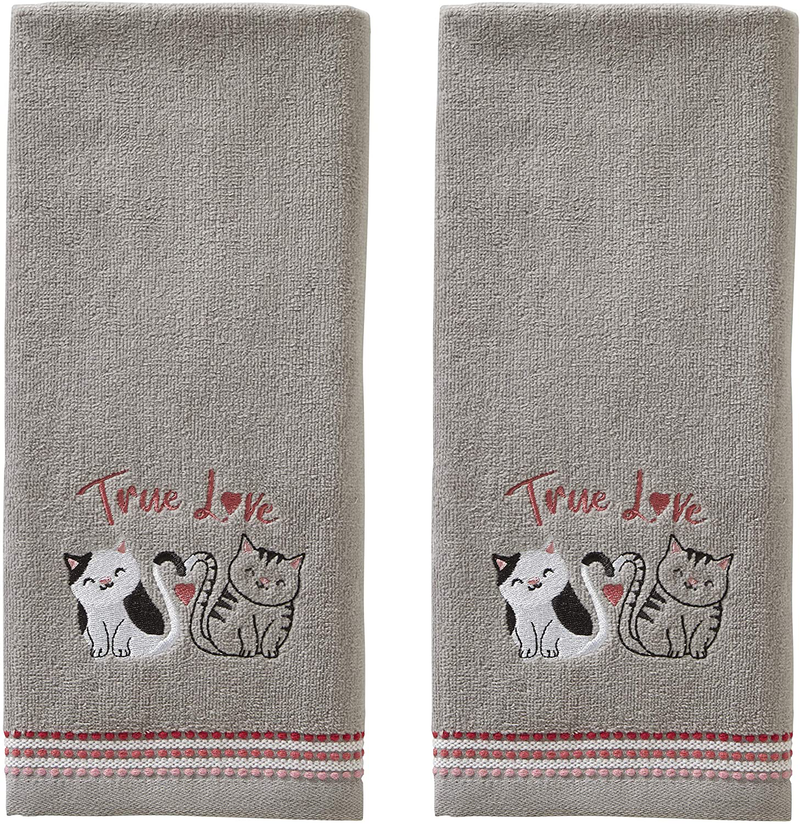 SKL HOME by Saturday Knight Ltd. Puppy Love Hand Towel Set, White 2 Count