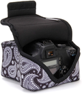 USA GEAR DSLR SLR Camera Sleeve Case (Black) with Neoprene Protection, Holster Belt Loop and Accessory Storage - Compatible With Nikon D3400, Canon EOS Rebel SL2, Pentax K-70 and Many More Cameras & Optics > Camera & Optic Accessories > Camera Parts & Accessories > Camera Bags & Cases USA Gear Black Paisley  