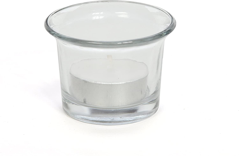 Hosley Set of 12 Clear Glass Oyster Tea Light Holders 2.5 Inch Diameter. Ideal Gift for Spa Aromatherapy Weddings Tealights Votive Candle Gardens O4 Home & Garden > Decor > Home Fragrance Accessories > Candle Holders Hosley   