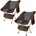 G4Free Upgraded 2 Pack Ultralight Folding Camping Chair, Portable Compact Heavy Duty for Outdoor, Camp, Travel, Beach, Picnic, Festival, Hiking, Backpacking Sporting Goods > Outdoor Recreation > Camping & Hiking > Camp Furniture G4Free Orange  