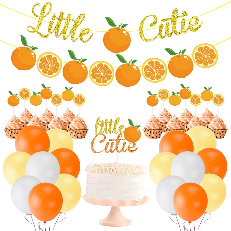 Little Cutie Baby Shower Decorations Little Cutie Citrus Garland Orange Cake Cupcake Toppers Balloons for Hey Cutie Birthday Party Supplies Tangerine Theme Baby Shower Clementine Fruit Party Decors Home & Garden > Decor > Seasonal & Holiday Decorations K KUMEED Default Title  