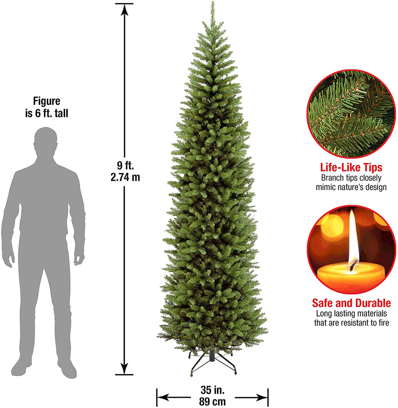 National Tree Company Artificial Christmas Tree Includes Stand, Kingswood Fir Slim-9 ft, 7 ft, 9 Ft Home & Garden > Decor > Seasonal & Holiday Decorations > Christmas Tree Stands National Tree Company   