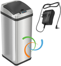 iTouchless 13 Gallon Automatic Trash Can with Odor-Absorbing Filter and Lid Lock, Power by Batteries (not included) or Optional AC Adapter (sold separately), Black/Stainless Steel Home & Garden > Kitchen & Dining > Kitchen Tools & Utensils > Kitchen Knives iTouchless Platinum  
