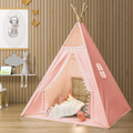 Joynote Teepee Tent for Kids Indoor Tents with Mat, Inner Pocket, Unique Reinforcement Part - Foldable Play Tent Canvas Tipi Childrens Tents for Girls & Boys (White) Sporting Goods > Outdoor Recreation > Camping & Hiking > Tent Accessories JoyNote Pink  