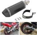 JFG RACING Slip on Exhaust 1.5-2 Inlet Stainelss Steel Muffler with Moveable DB Killer for Dirt Bike Street Bike Scooter ATV Racing  JFG RACING C  