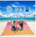 Portable Waterproof Beach Blanket Extra Large-77.95'' ×80.31''Quick-Drying Picnic Blanket for 4-7 Adults,Outdoor Picnic Blanket with 4pcs Ground Stakes and 1pcs Carabiner for Camping,Hiking(Orange) Home & Garden > Lawn & Garden > Outdoor Living > Outdoor Blankets > Picnic Blankets DONGCHI28 Orange  