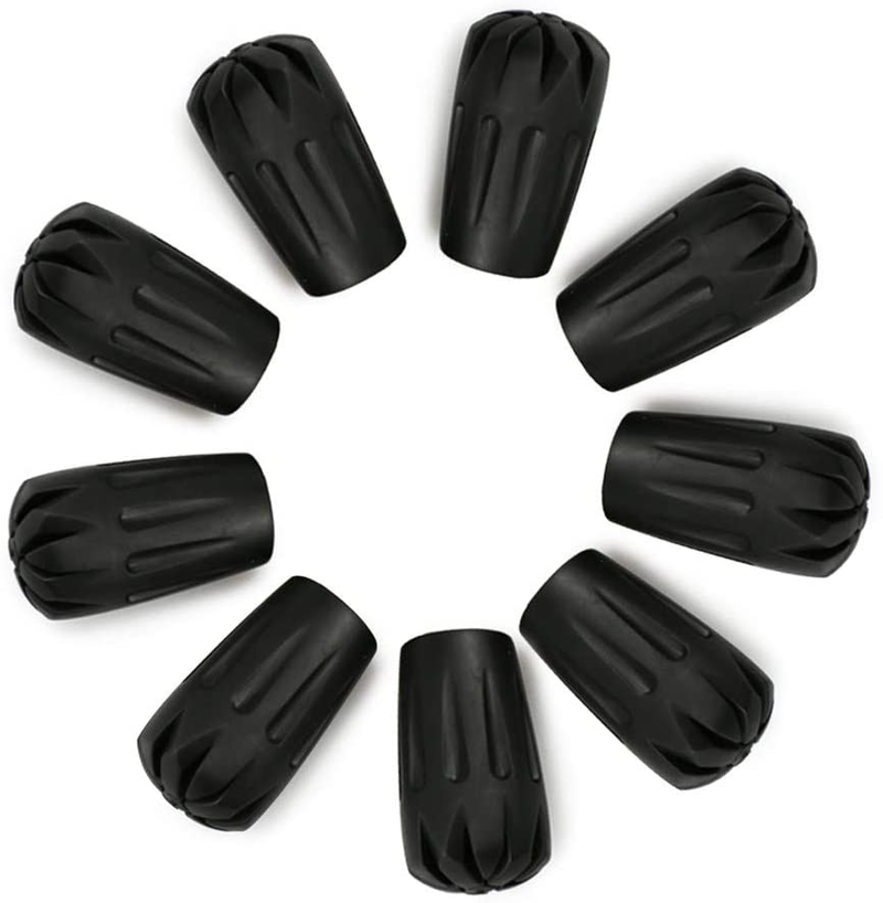 Ruzzut Black Rubber Diamond Trekking Pole Tip Protectors, Hiking Pole Replacement Tips for Trekking Poles, Fits Most Standard Hiking Poles - Shock Absorbing, Adds Grip and Traction Sporting Goods > Outdoor Recreation > Camping & Hiking > Hiking Poles Ruzzut   