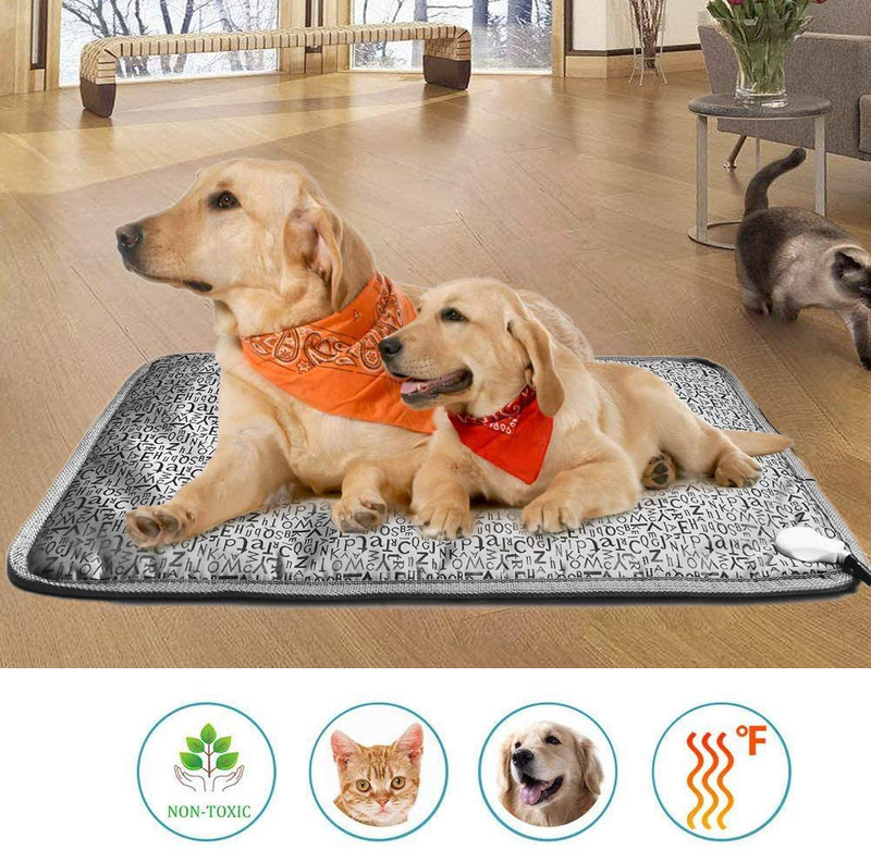 Homello Pet Heating Pad for Cats Dogs, Waterproof Electric Heating Mat Indoor, Adjustable Warming Mat, Pets Heated Bed with Chew Resistant Steel Cord Animals & Pet Supplies > Pet Supplies > Cat Supplies > Cat Beds Homello   