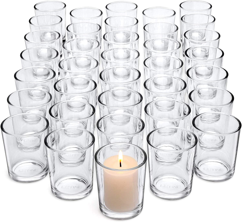 Letine Clear Glass Tealight Candle Holder - Glass Votive Candle Holders Bulk Set of 36 - Clear Candle Holder for Wedding Propose Parties Holiday and Room/Bathroom/ Bedroom/Home Decor Home & Garden > Decor > Home Fragrance Accessories > Candle Holders LETINE Default Title  