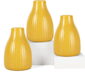 Pumxi Vases Set of 3, Ceramic Flower Vases, Decorative Vase for Home, Living Room, Office (Light Yellow, Light Blue, Green) Home & Garden > Decor > Vases Pumxi Yellow  