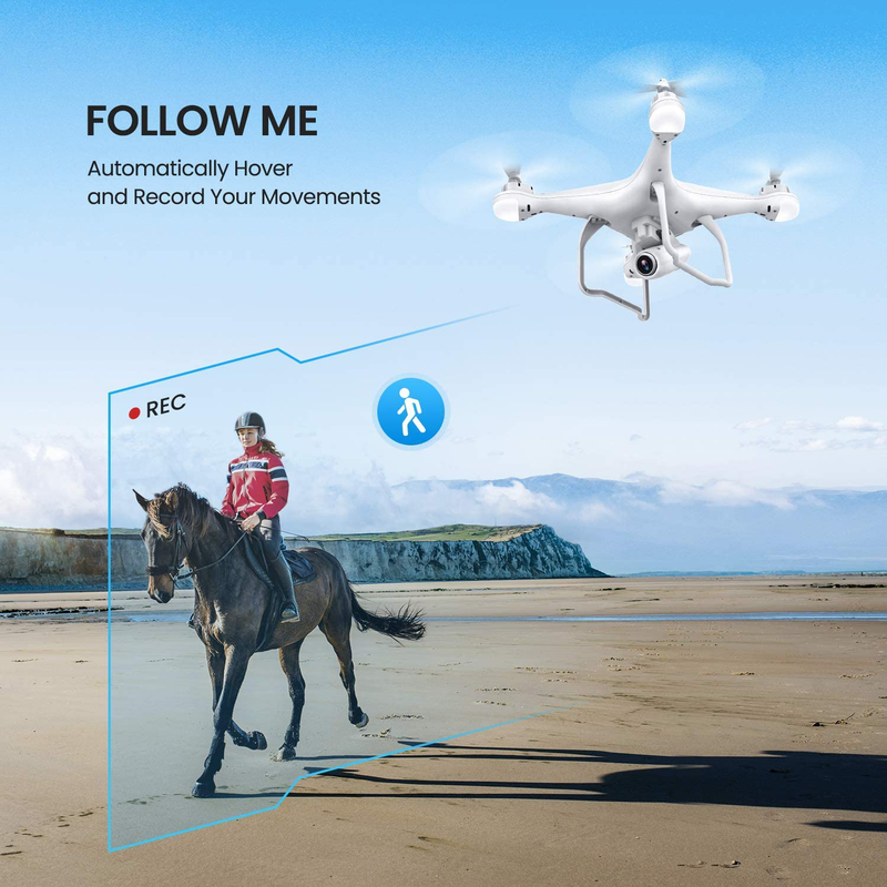 Potensic T25 Drone with 2K Camera for Adults, RC FPV GPS Drone with WiFi Live Video, Auto Return Home, Altitude Hold, Follow Me, Custom Flight Path, 2 Drone Batteries and Carrying Case Cameras & Optics > Cameras > Film Cameras Potensic   