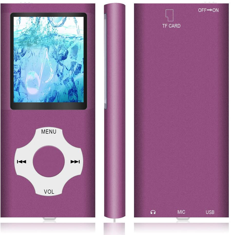 MP3 Player / MP4 Player, Hotechs MP3 Music Player with 32GB Memory SD Card Slim Classic Digital LCD 1.82'' Screen Mini USB Port with FM Radio, Voice Record Electronics > Audio > Audio Players & Recorders > MP3 Players Hotechs. Shine Purple  