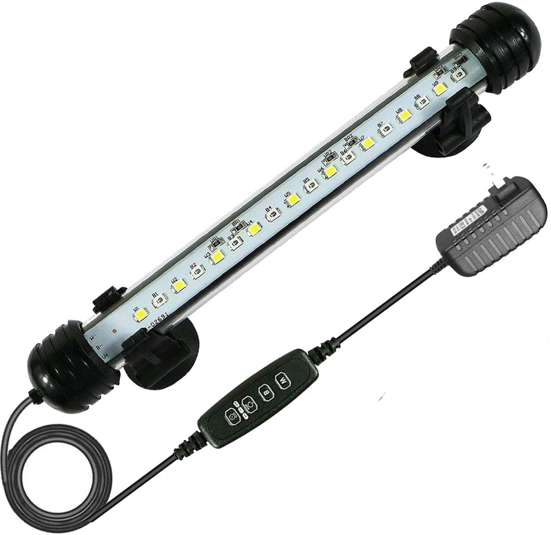 MingDak Submersible LED Aquarium Light,Fish Tank Light with Timer Auto On/Off, White & Blue LED Light bar Stick for Fish Tank, 3 Light Modes Dimmable,6W,11 Inch Animals & Pet Supplies > Pet Supplies > Fish Supplies > Aquarium Lighting MingDak 7.5 inch 4W (Timer&Dimmer Swith)  