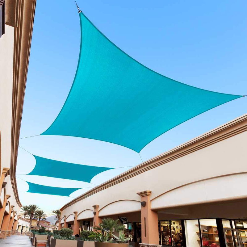 Royal Shade 12' x 16' Beige Rectangle Sun Shade Sail Canopy Outdoor Patio Fabric Shelter Cloth Screen Awning - 95% UV Protection, 200 GSM, Heavy Duty, 5 Years Warranty, We Make Custom Size Home & Garden > Lawn & Garden > Outdoor Living > Outdoor Umbrella & Sunshade Accessories Royal Shade Turquoise 20' x 21' 