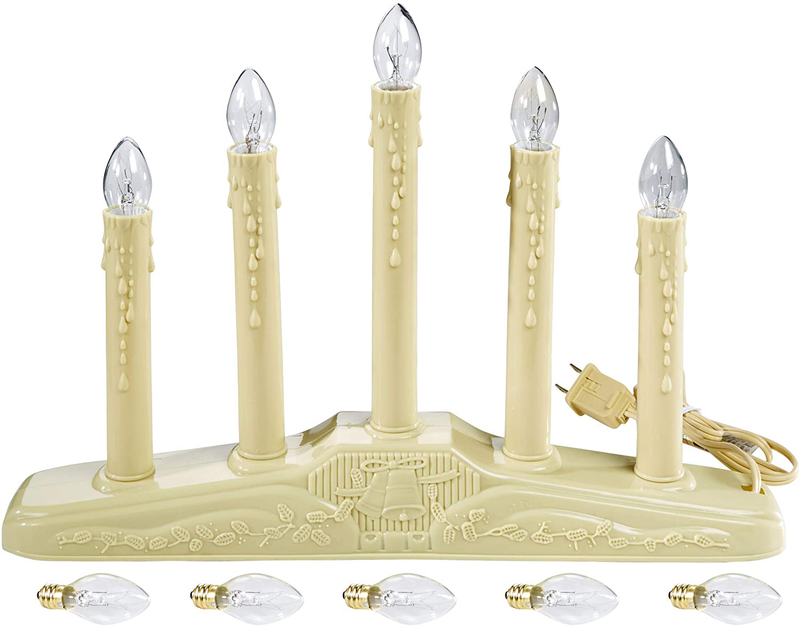 Holiday Joy - 5 Light Candle Candoliers Extra Bulbs - Great Electric Window Candle Lamp (5 Lights) Home & Garden > Decor > Home Fragrance Accessories > Candle Holders Holiday Joy 5 Lights  