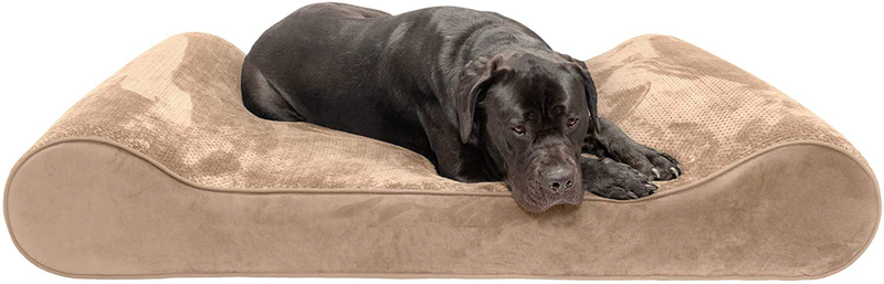 Furhaven Orthopedic, Cooling Gel, and Memory Foam Pet Beds for Small, Medium, and Large Dogs - Ergonomic Contour Luxe Lounger Dog Bed Mattress and More Animals & Pet Supplies > Pet Supplies > Dog Supplies > Dog Beds Furhaven Pet Products, Inc Minky Camel Contour Bed (Memory Foam) Giant (Pack of 1)