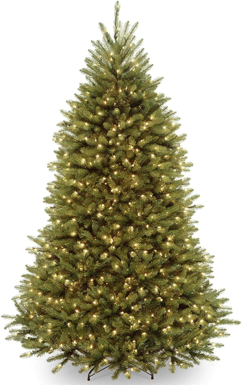 National Tree Company Pre-lit Artificial Christmas Tree | Includes Pre-strung White Lights, PowerConnect and Stand | Dunhill Fir - 9 ft Home & Garden > Decor > Seasonal & Holiday Decorations > Christmas Tree Stands National Tree Company 7.0 ft  