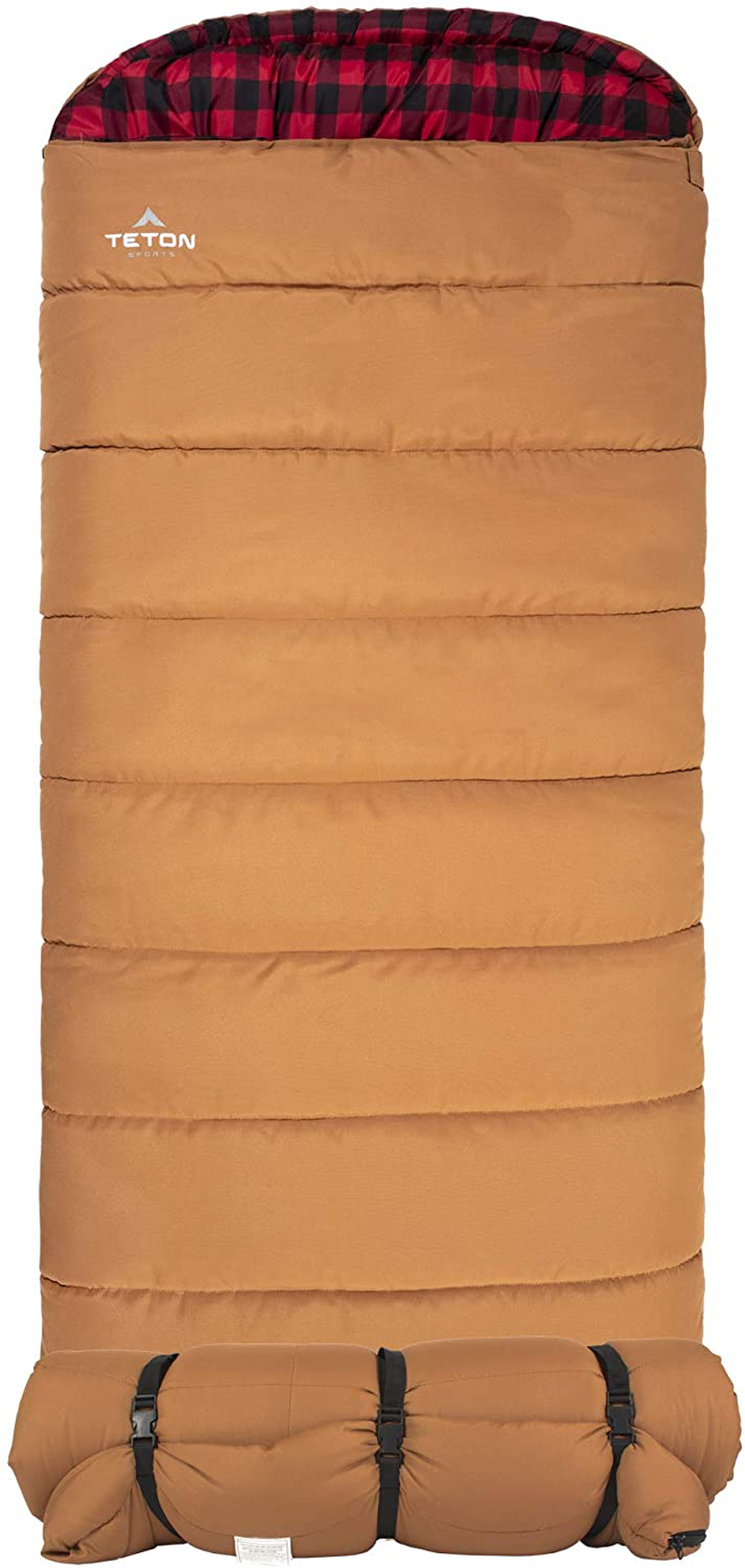TETON Sports Deer Hunter Sleeping Bag; Warm and Comfortable Sleeping Bag Great for Camping Even in Cold Seasons  TETON Sports Brown / 0f / Left Zip  