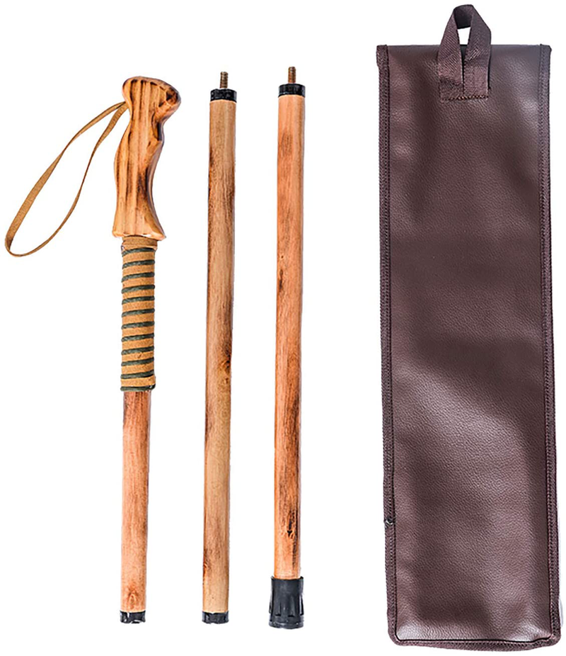 FOREST PILOT 3 Pieces Detachable Hardwood Walking Stick Pine Handle with a Compass (Nature Color, 55 Inches, 1 Piece) Sporting Goods > Outdoor Recreation > Camping & Hiking > Hiking Poles MingTe   