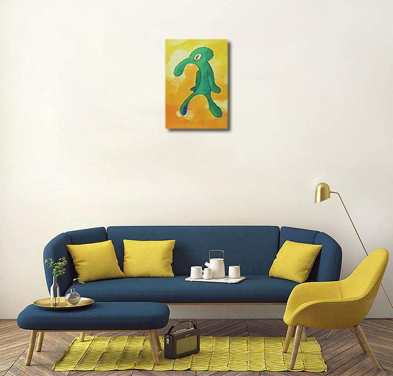 Classic Bold and Brash Painting Squidward Poster, Canvas Wall Art Print Home Bathroom Decor Framed Bedroom Office Living Room Small 12x16 Inches Home & Garden > Decor > Artwork > Posters, Prints, & Visual Artwork Bold And Brash   