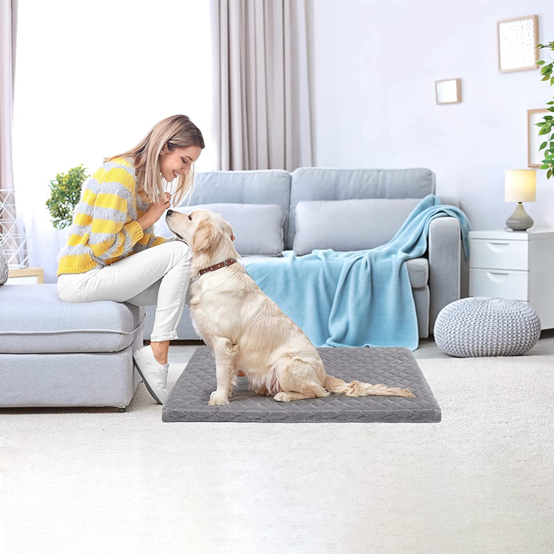 Hero Dog Large Dog Bed Orthopedic Foam Pet Beds for Large, Jumbo and Medium Dogs up to 100Lbs, Dog Crate Foam Bed with anti Slip Bottom and Removable Washable Cover, Multi Colors Animals & Pet Supplies > Pet Supplies > Dog Supplies > Dog Beds Hero Dog   