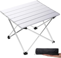 Grope Portable Camping Table with Aluminum Table Top, Folding Beach Table Easy to Carry, Prefect for Outdoor, Picnic, BBQ, Cooking, Festival, Beach, Home Sporting Goods > Outdoor Recreation > Camping & Hiking > Camp Furniture Grope White  