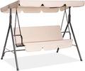 Fundouns 2-Person Patio Porch Swing Chair, Patio Swing with Canopy and Removable Cushions - Beige Home & Garden > Lawn & Garden > Outdoor Living > Porch Swings Fundouns Beige  