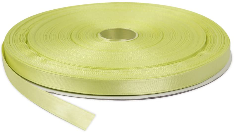 Topenca Supplies 3/8 Inches x 50 Yards Double Face Solid Satin Ribbon Roll, White Arts & Entertainment > Hobbies & Creative Arts > Arts & Crafts > Art & Crafting Materials > Embellishments & Trims > Ribbons & Trim Topenca Supplies Light Lime Green 3/8" x 100 yards 