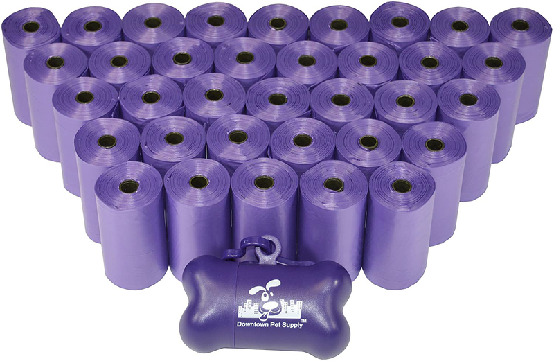 Downtown Pet Supply Dog Pet Waste Poop Bags with Leash Clip and Bag Dispenser - 180, 220, 500, 700, 880, 960, 2200 Bags Animals & Pet Supplies > Pet Supplies > Dog Supplies Downtown Pet Supply Purple 700 Bags 