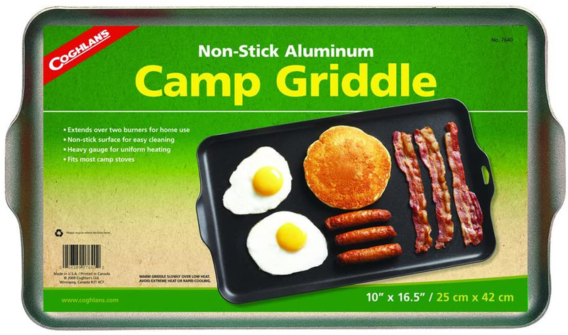 Coghlan's Two Burner Non-Stick Camp Griddle, 16.5 x 10-Inches Black  Coghlan's 16 1/2 x 10 Inch (Pack of 1)  